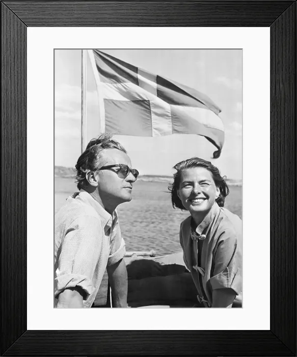 Framed Print : Lars Schmidt and Ingrid Bergman Sailing Together Framed Print : Lars Schmidt and Ingrid Bergman Sailing Together