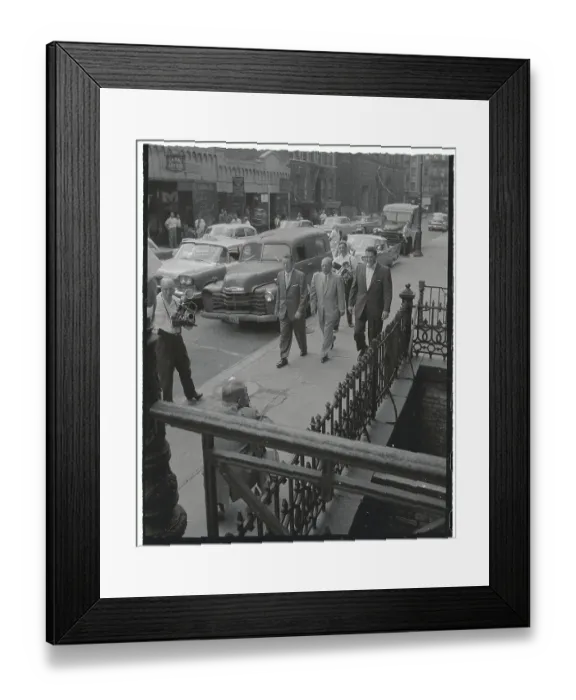 Framed Print : Gabriel Genovese Walking with Detectives Framed Print : Gabriel Genovese Walking with Detectives