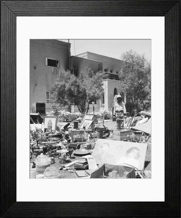 Framed Print : Rebel Soldier with Possessions of Royal Iraqi Family