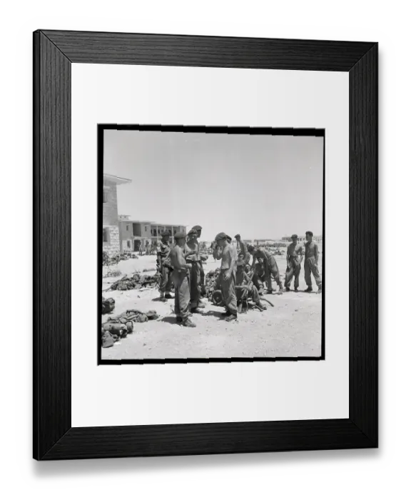 Framed Print : Group of Shirtless British Paratroopers Framed Print : Group of Shirtless British Paratroopers