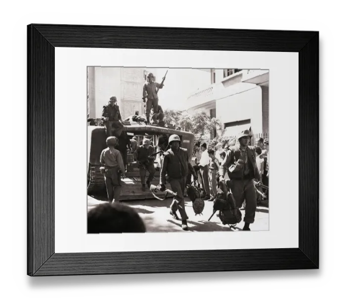 Framed Print : Marines Debark from Amphibious Vehicle Framed Print : Marines Debark from Amphibious Vehicle