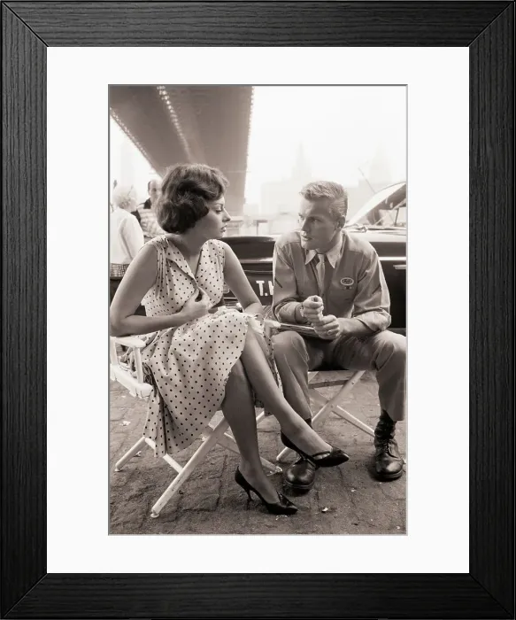 Framed Print : Tab Hunter with Sophia Loren Framed Print : Tab Hunter with Sophia Loren