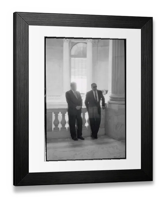 Framed Print : Tony Accardo and His Attorney Standing Outside Building Framed Print : Tony Accardo and His Attorney Standing Outside Building