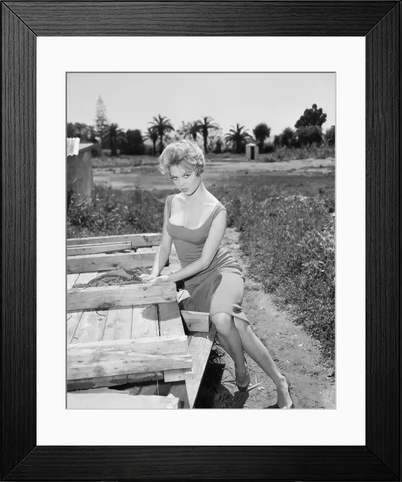 Framed Print : Brigitte Bardot Seated Outside Framed Print : Brigitte Bardot Seated Outside