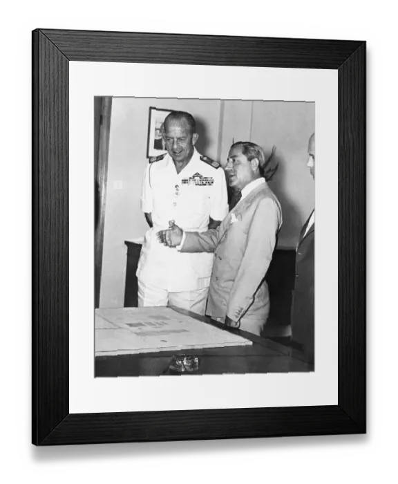 Framed Print : Stavros Niarchos with King Paul of Greece Framed Print : Stavros Niarchos with King Paul of Greece
