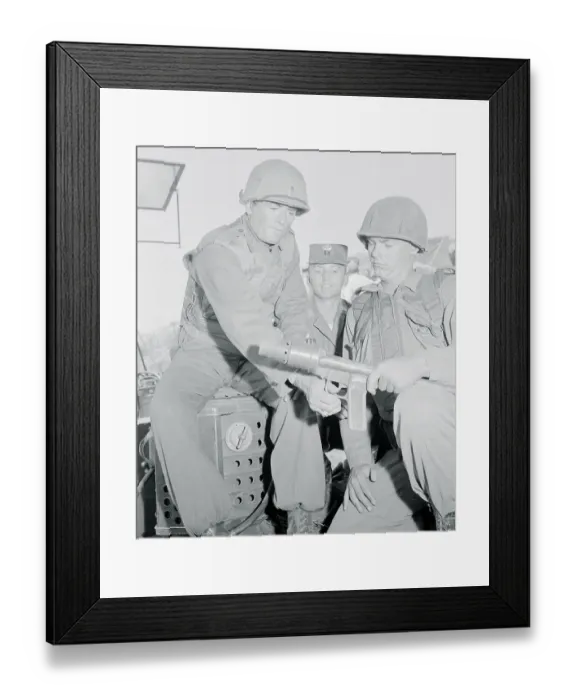 Framed Print : Gregory Peck Giving Ronnie Know Some Acting Advice