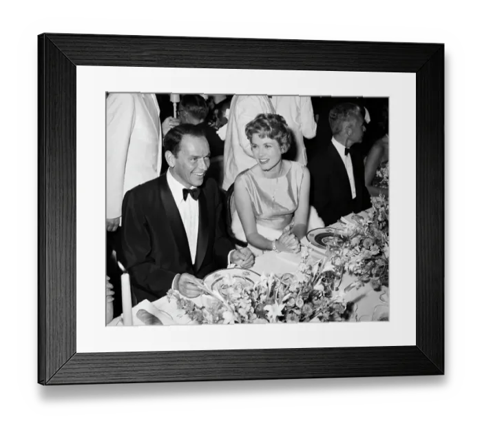 Framed Print : Frank Sinatra and Princess Grace at Gala Dinner Framed Print : Frank Sinatra and Princess Grace at Gala Dinner
