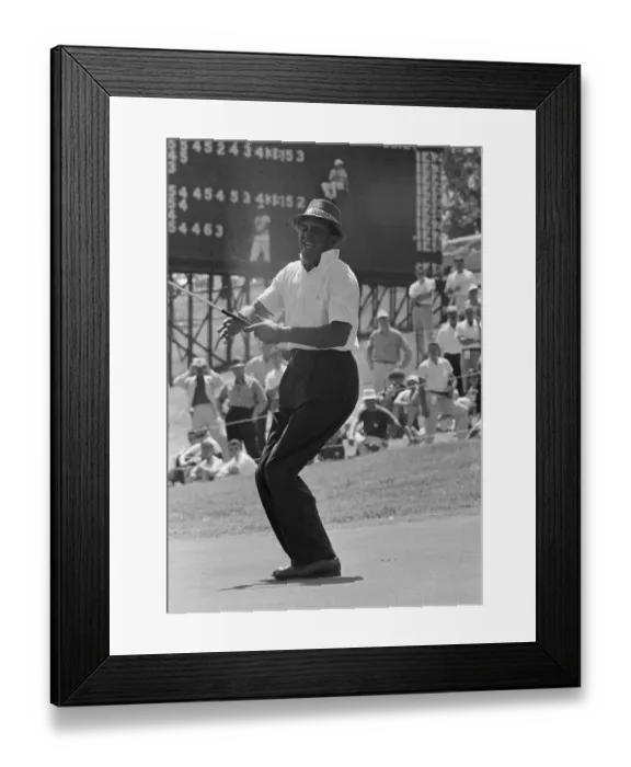 Framed Print : Tommy Bolt Celebrating at the US Open