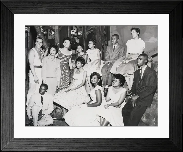 Framed Print : Horne, Montalban And Black Students / Stag Framed Print : Horne, Montalban And Black Students / Stag