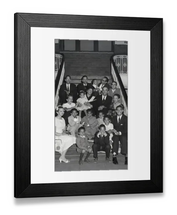 Framed Print : Masters Graduate Bessie Minor Johnson With Her Family Framed Print : Masters Graduate Bessie Minor Johnson With Her Family