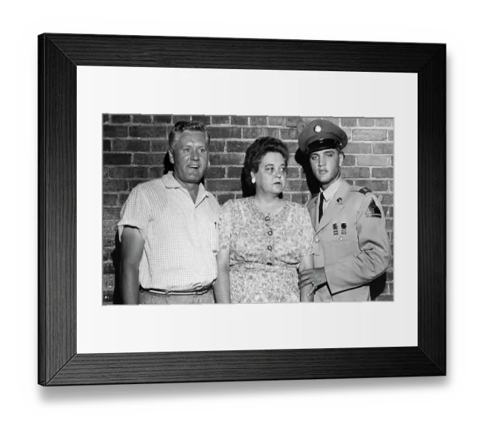 Framed Print : Elvis Presley on Leave with His Parents Framed Print : Elvis Presley on Leave with His Parents