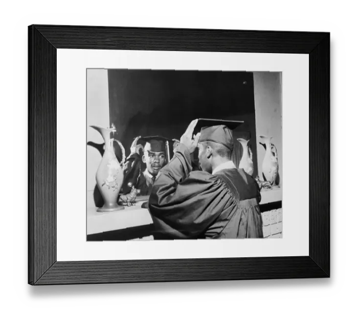 Framed Print : Ernest Green Wearing Cap and Gown Framed Print : Ernest Green Wearing Cap and Gown