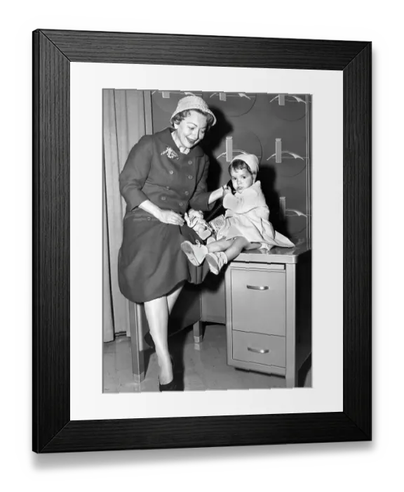 Framed Print : Olivia de Havilland and Daughter Framed Print : Olivia de Havilland and Daughter