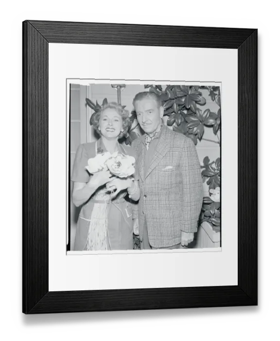 Framed Print : Portrait of Ronald and Benita Colman