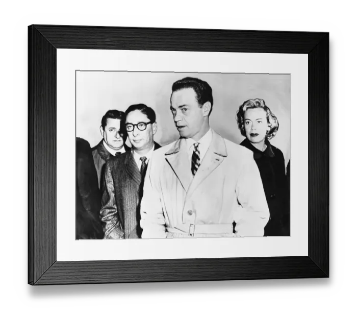 Framed Print : DJ Alan Freed with Escorts During His Trial Framed Print : DJ Alan Freed with Escorts During His Trial