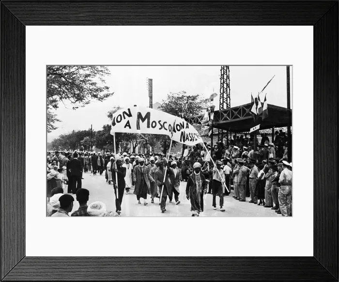 Framed Print : Algerians Marching In Demonstration Framed Print : Algerians Marching In Demonstration