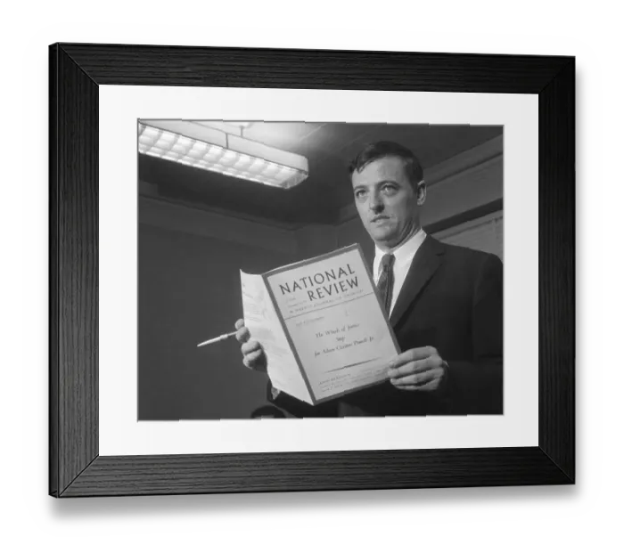 Framed Print : William F. Buckley Holding Book Framed Print : William F. Buckley Holding Book
