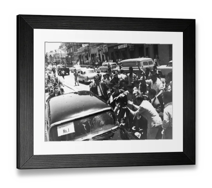 Framed Print : Rioters Attack Richard Nixon'S Limousine Framed Print : Rioters Attack Richard Nixon'S Limousine