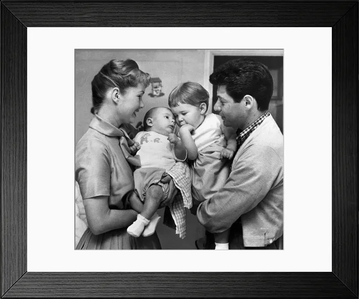 Framed Print : Portrait of Eddie Fisher and Debbie Reynolds with Their Children Framed Print : Portrait of Eddie Fisher and Debbie Reynolds with Their Children