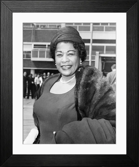 Framed Print : Ella Fitzgerald at London Airport Framed Print : Ella Fitzgerald at London Airport