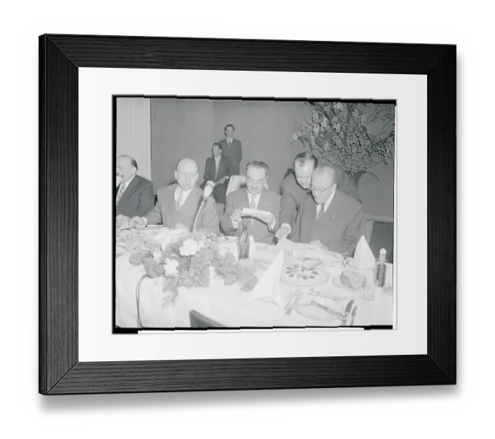 Framed Print : Anastas Mikoyan Reviewing a Speech Framed Print : Anastas Mikoyan Reviewing a Speech