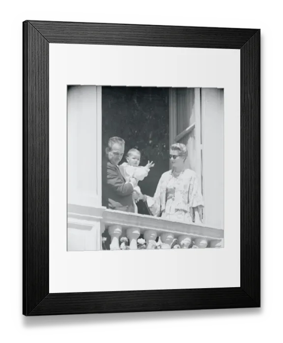 Framed Print : Prince Rainier with His Wife and Daughter Framed Print : Prince Rainier with His Wife and Daughter