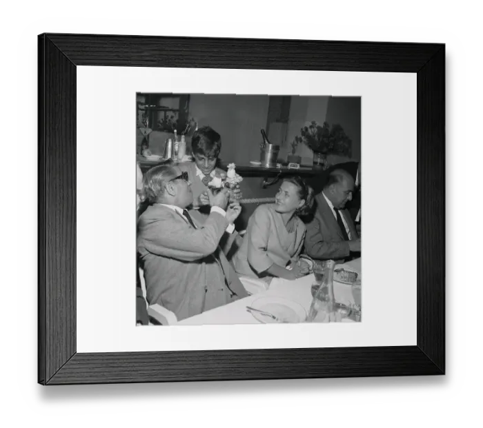 Framed Print : Young Alexander Onassis Giving Gift to His Father Aristotle Framed Print : Young Alexander Onassis Giving Gift to His Father Aristotle