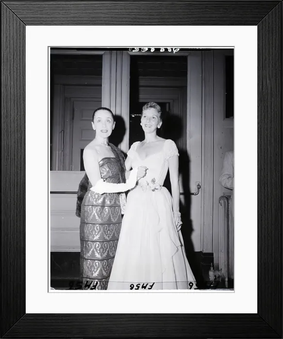 Framed Print : Martha Graham Stands with Mary Martin Framed Print : Martha Graham Stands with Mary Martin