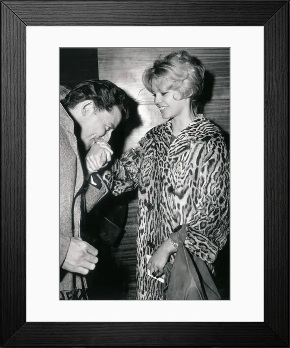 Framed Print : Gerard Philipe Kissing Brigitte Bardot on Hand Framed Print : Gerard Philipe Kissing Brigitte Bardot on Hand