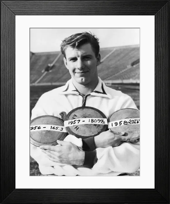 Framed Print : Discus-Throwing Student;Holding Discus