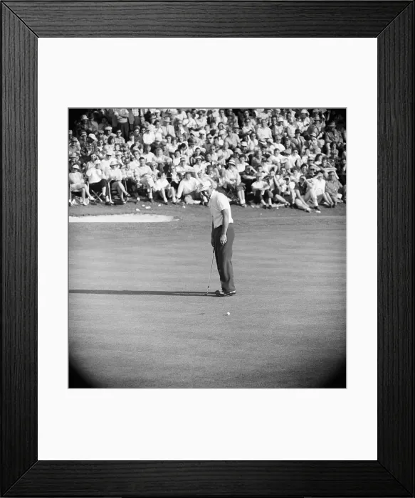Framed Print : Arnold Palmer Watches Putt at Masters Framed Print : Arnold Palmer Watches Putt at Masters