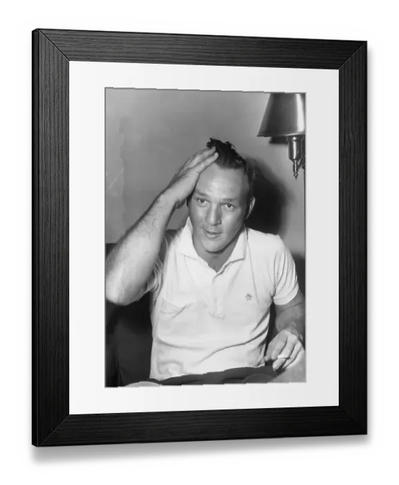 Framed Print : Arnold Palmer Brushing Back Hair Framed Print : Arnold Palmer Brushing Back Hair