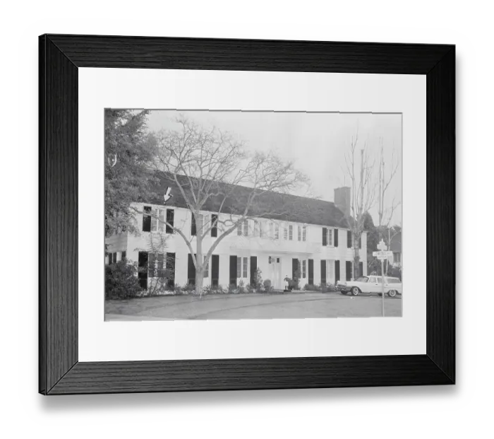 Framed Print : Exterior View of Lana Turner's Home Framed Print : Exterior View of Lana Turner's Home