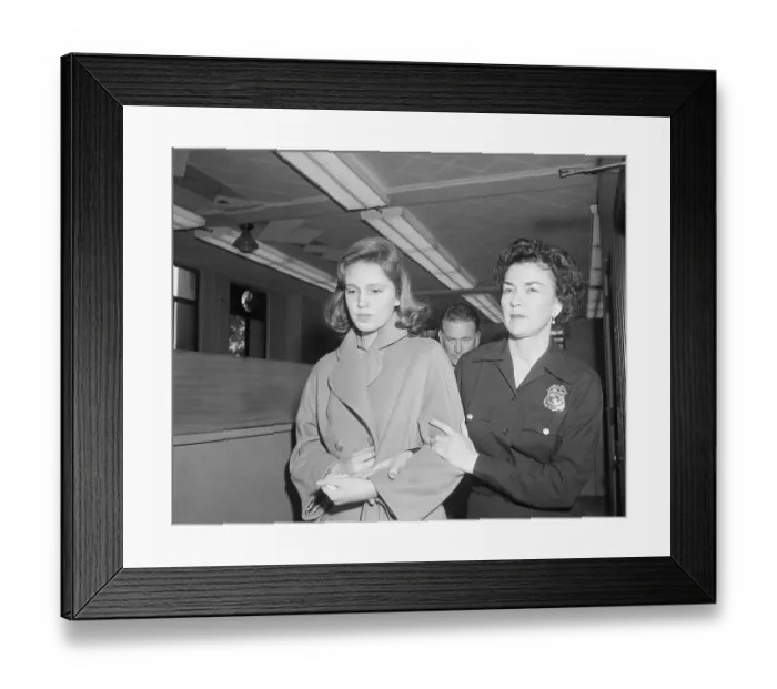 Framed Print : Cheryl Crane Being Escorted from Jail Framed Print : Cheryl Crane Being Escorted from Jail