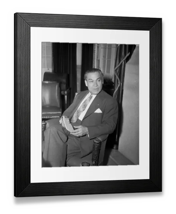 Framed Print : President Fulgencio Batista Giving Interview Framed Print : President Fulgencio Batista Giving Interview