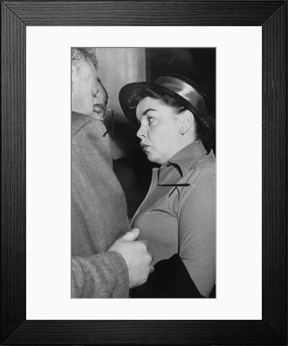 Framed Print : Judy Garland Speaking with Reporters Framed Print : Judy Garland Speaking with Reporters