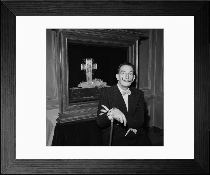 Framed Print : Salvador Dali with His Creation Sacred Heart of Jesus Framed Print : Salvador Dali with His Creation Sacred Heart of Jesus