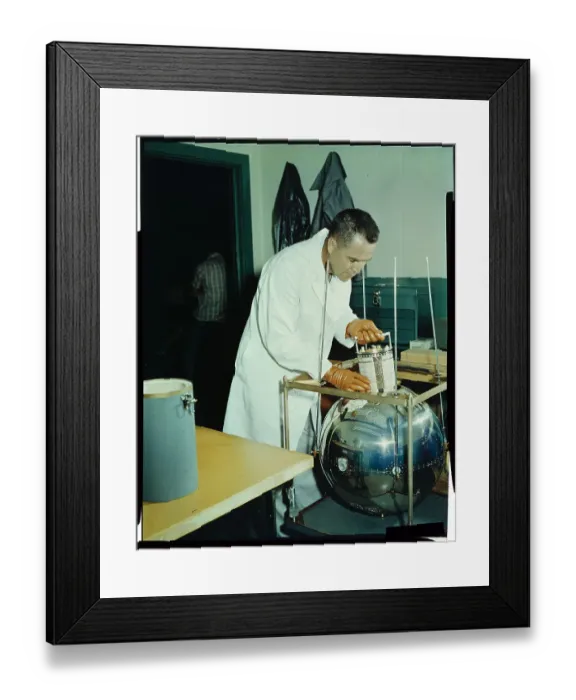 Framed Print : Graham W. Moore Handling Satellite Framed Print : Graham W. Moore Handling Satellite