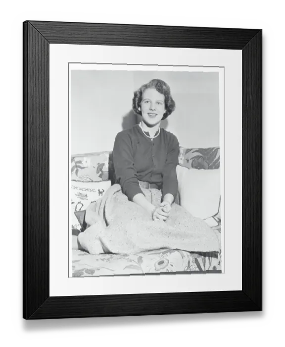 Framed Print : Denmark's Princess Margrethe in 1958 Framed Print : Denmark's Princess Margrethe in 1958