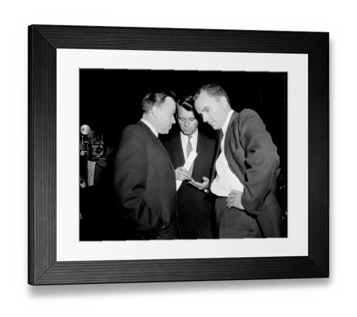 Framed Print : Walter Reuther with Robert Kennedy and Jack Conway Framed Print : Walter Reuther with Robert Kennedy and Jack Conway