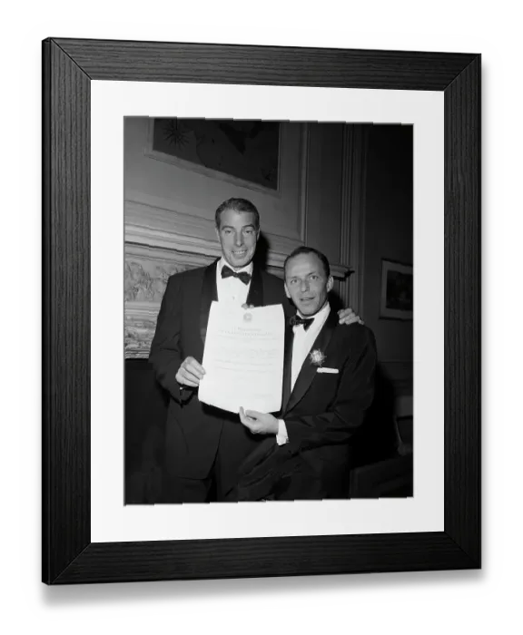 Framed Print : Joe Dimaggio And Frank Sinatra In Tux Framed Print : Joe Dimaggio And Frank Sinatra In Tux