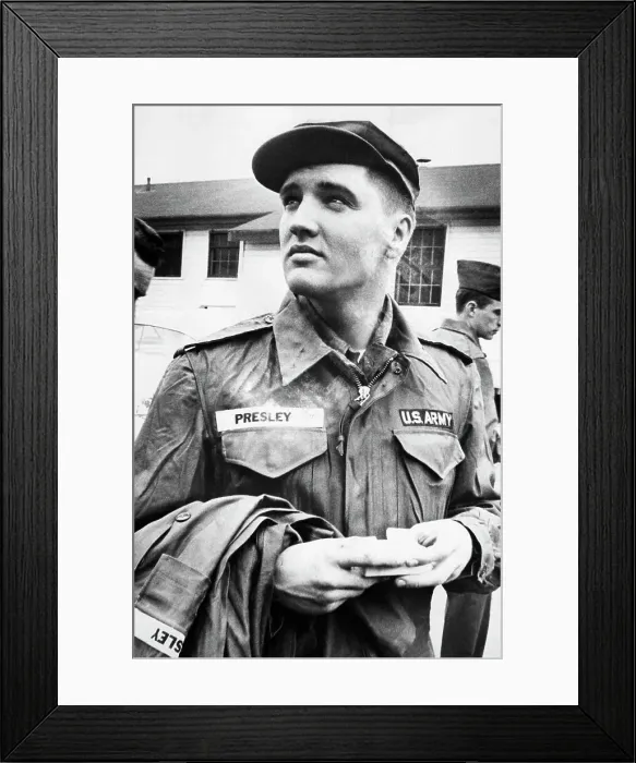 Framed Print : Elvis Presley In Army Uniform Framed Print : Elvis Presley In Army Uniform