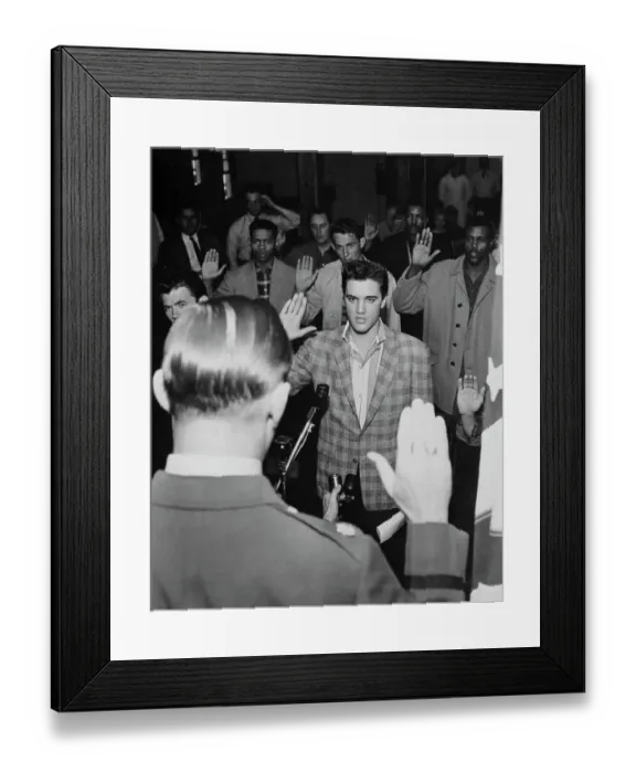 Framed Print : Elvis Presley is Sworn In