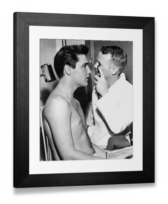 Framed Print : Elvis Getting Military Physical
