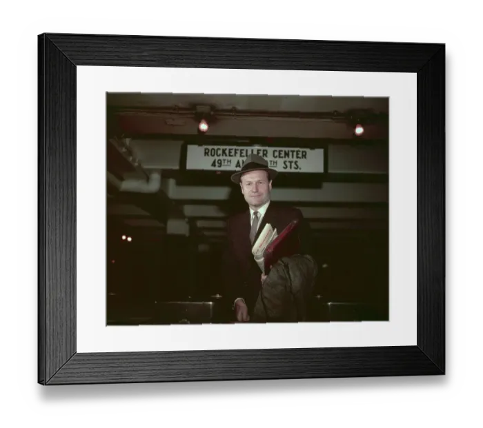 Framed Print : Nelson Rockefeller GoingThrough Turnstile Framed Print : Nelson Rockefeller GoingThrough Turnstile
