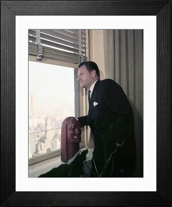 Framed Print : Nelson Rockefeller Reading Book Framed Print : Nelson Rockefeller Reading Book