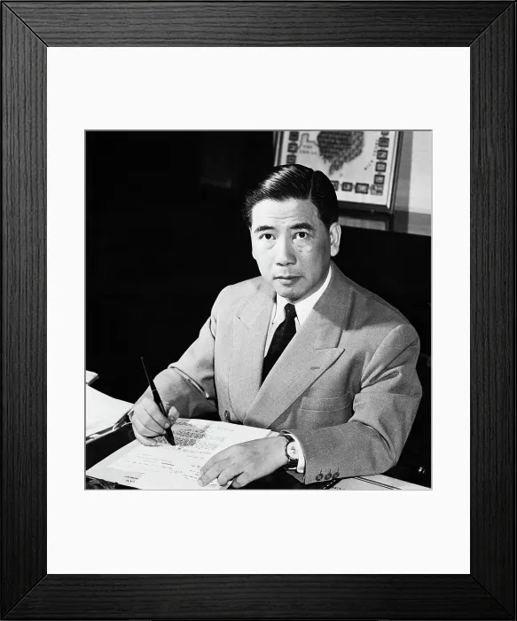 Framed Print : President Diem at Desk Framed Print : President Diem at Desk