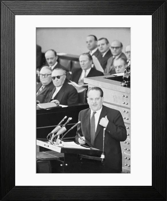 Framed Print : Herbert Wehner Speaking Before Parliament Framed Print : Herbert Wehner Speaking Before Parliament