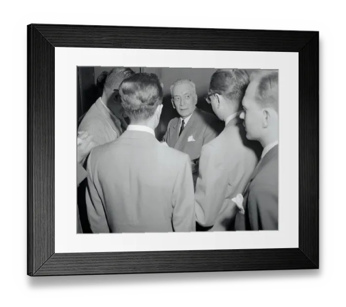 Framed Print : Dr. Laureano Gomez Standing with Group of Men Framed Print : Dr. Laureano Gomez Standing with Group of Men