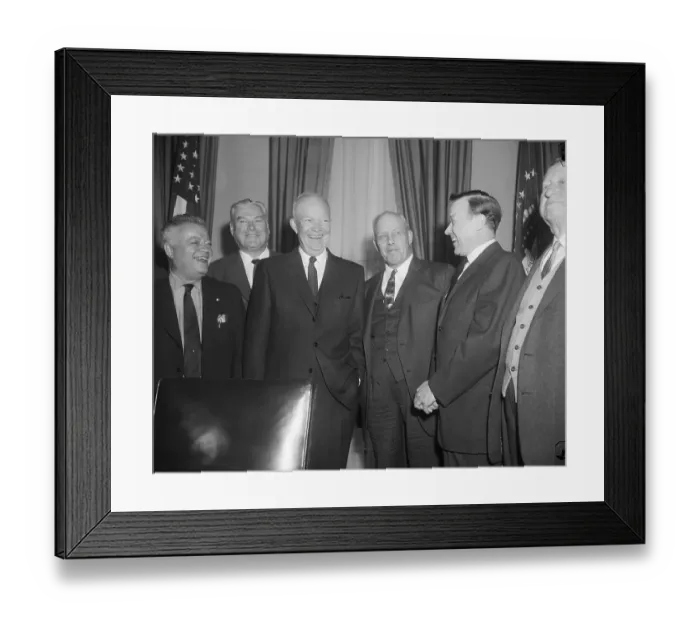 Framed Print : Eisenhower with Labor Union Leaders Framed Print : Eisenhower with Labor Union Leaders